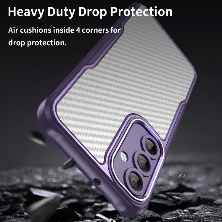 For Samsung Galaxy A16 5G Carbon Fiber Texture Translucent Phone Case