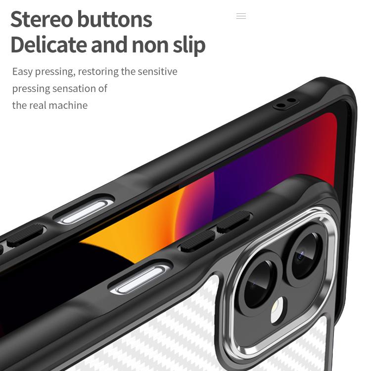 For Samsung Galaxy A06 5G Carbon Fiber Texture Translucent Phone Case