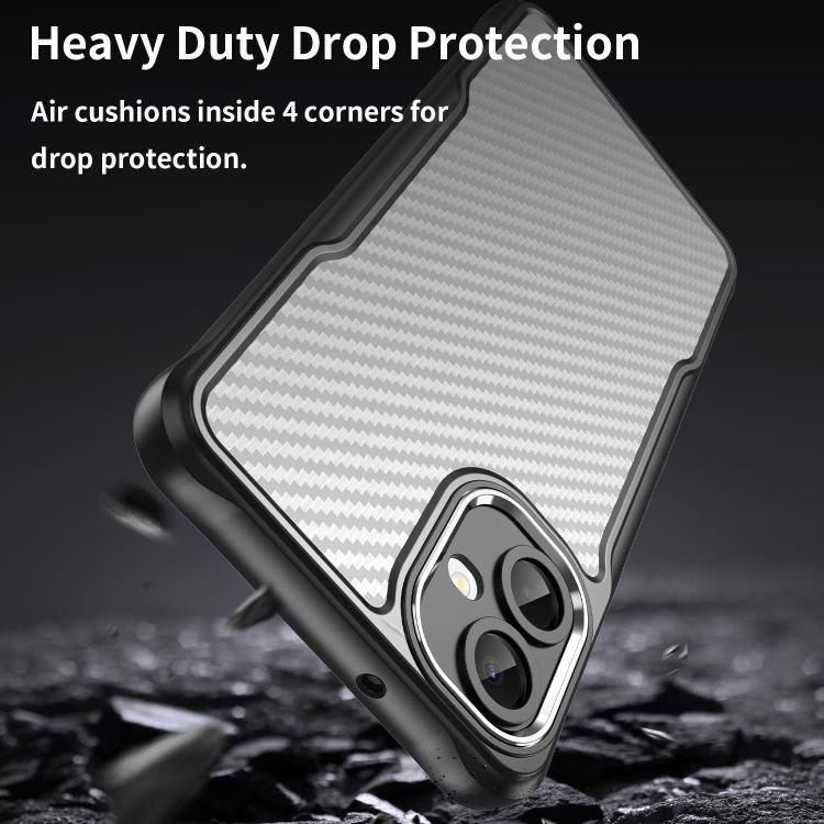 For Samsung Galaxy A06 5G Carbon Fiber Texture Translucent Phone Case
