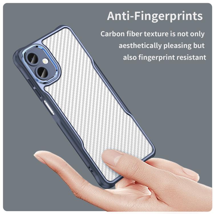 For Samsung Galaxy A06 5G Carbon Fiber Texture Translucent Phone Case