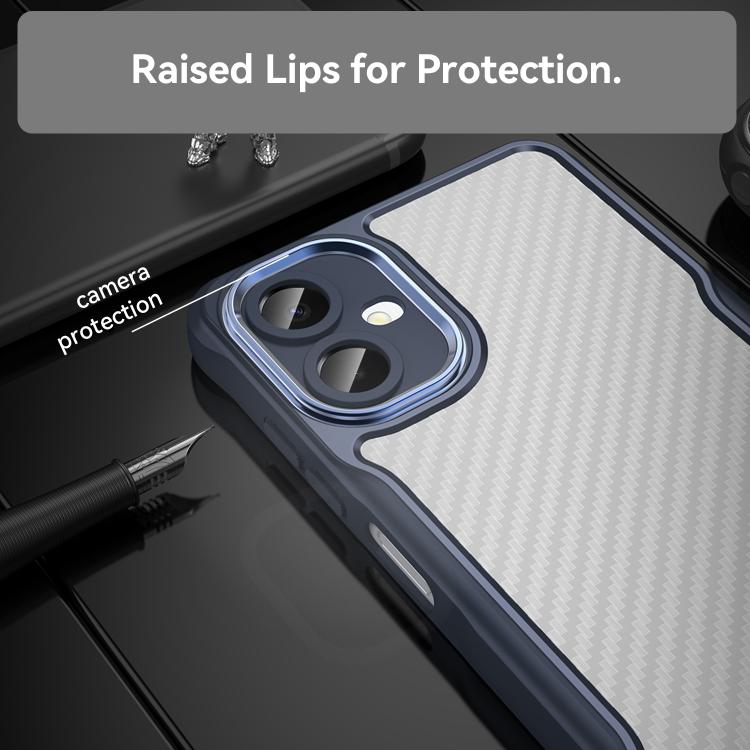 For Samsung Galaxy A06 5G Carbon Fiber Texture Translucent Phone Case