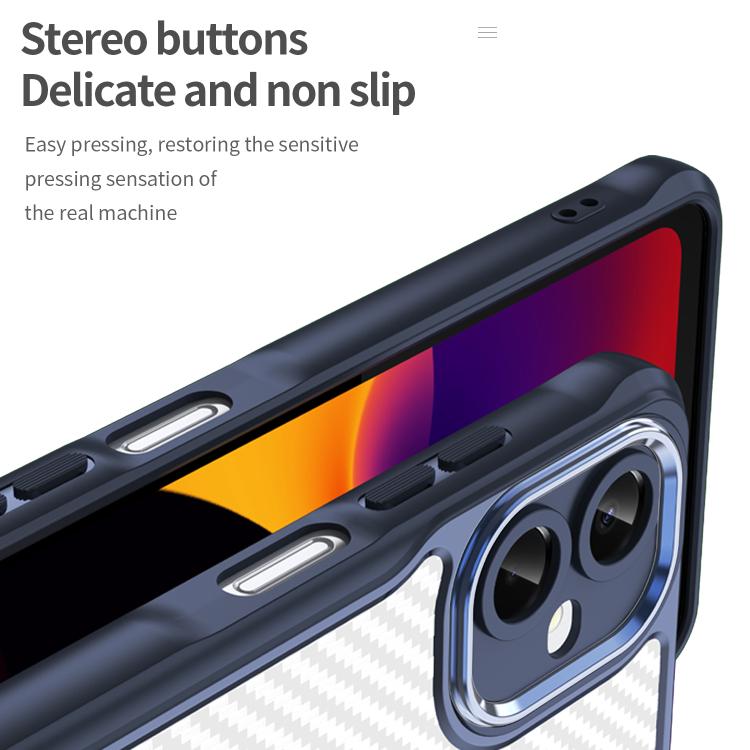 For Samsung Galaxy A06 5G Carbon Fiber Texture Translucent Phone Case