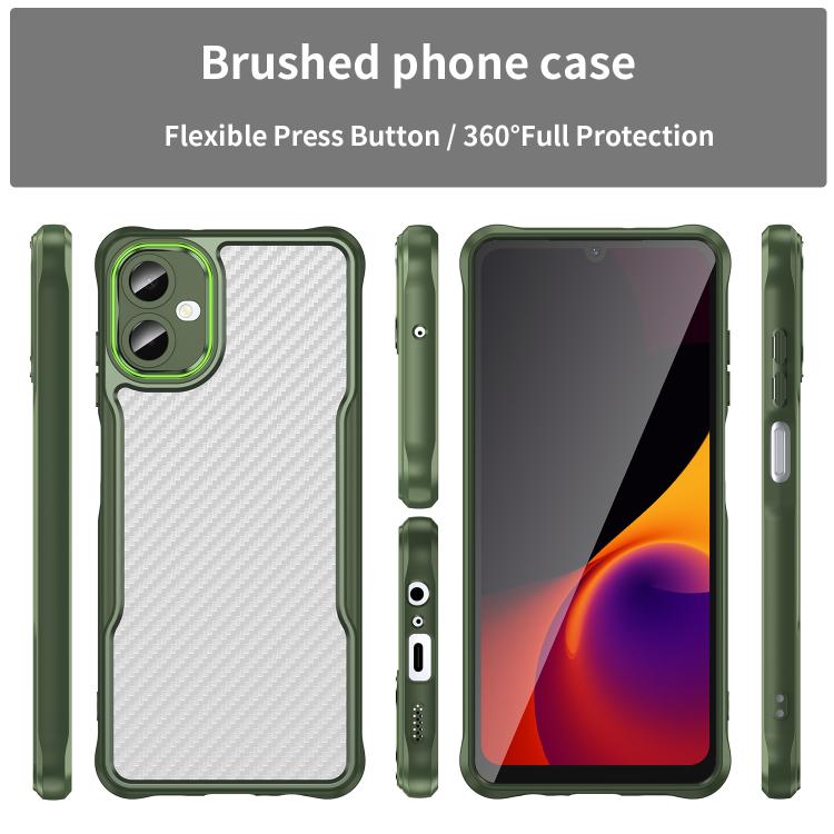 For Samsung Galaxy A06 5G Carbon Fiber Texture Translucent Phone Case