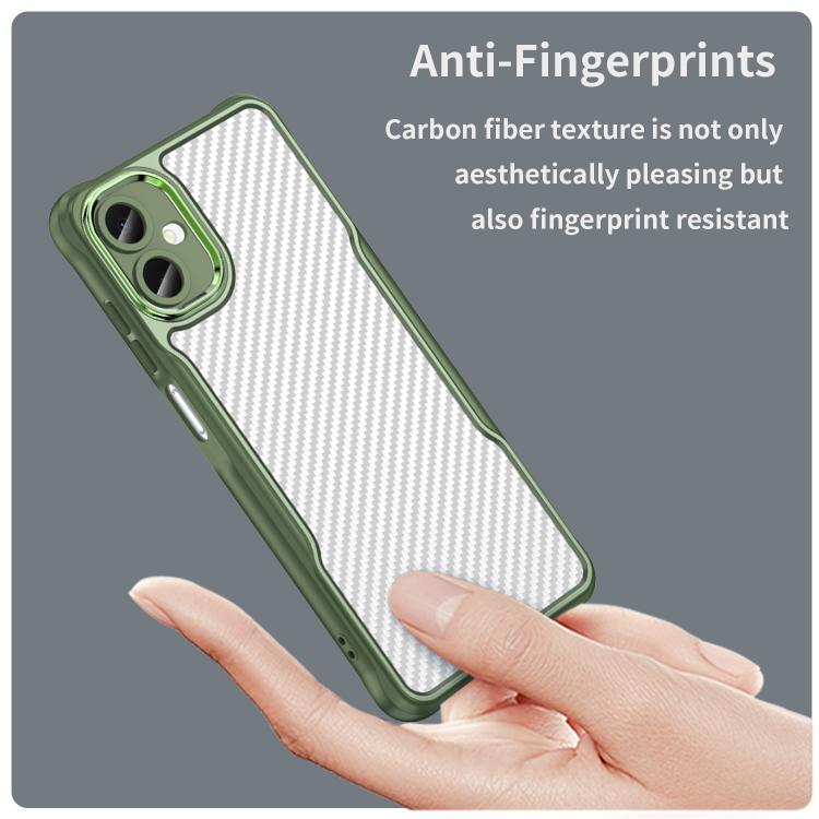 For Samsung Galaxy A06 5G Carbon Fiber Texture Translucent Phone Case