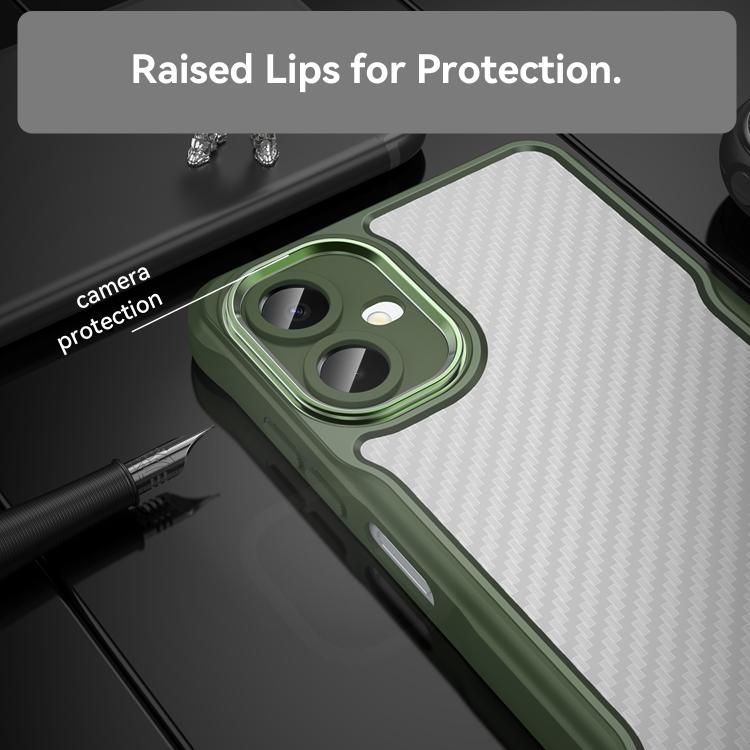 For Samsung Galaxy A06 5G Carbon Fiber Texture Translucent Phone Case