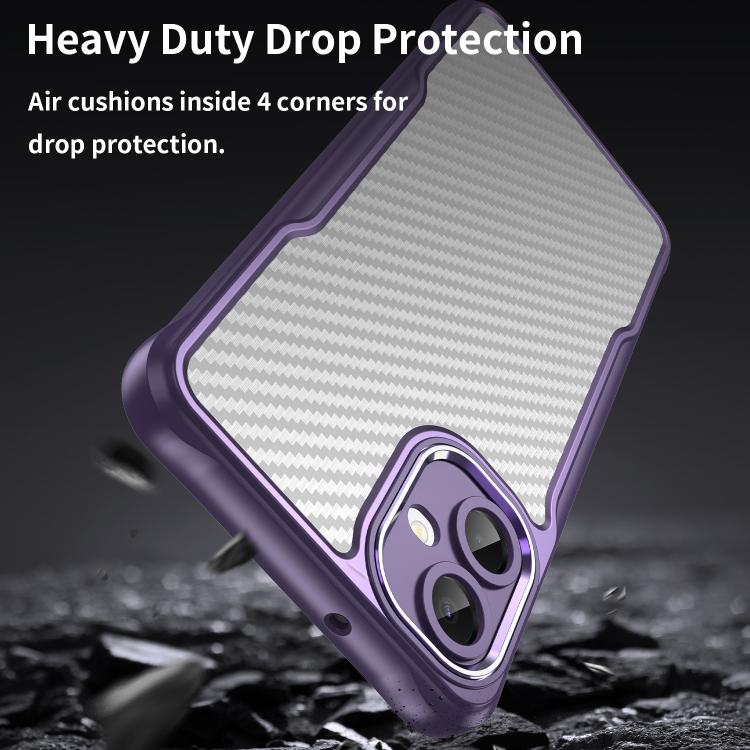 For Samsung Galaxy A06 5G Carbon Fiber Texture Translucent Phone Case