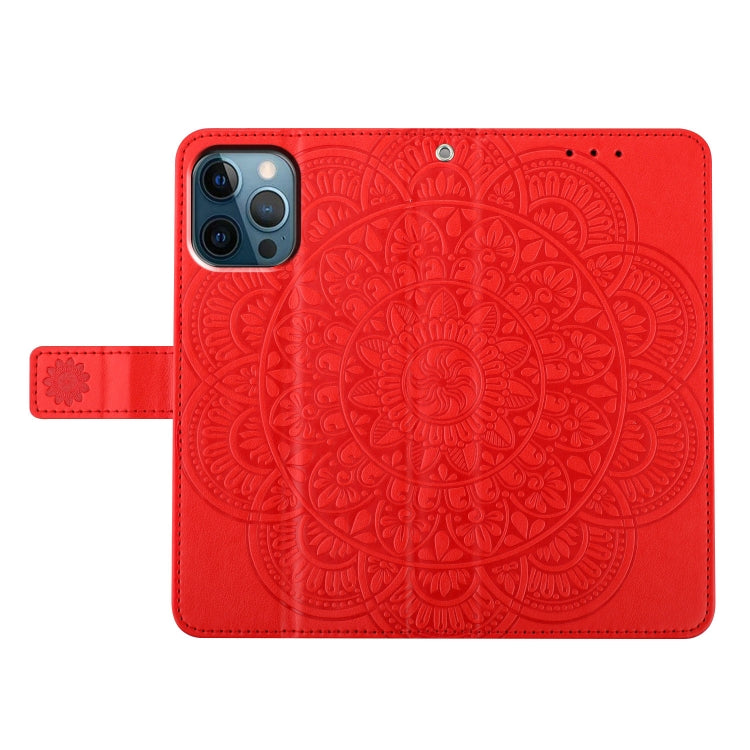 For iPhone 16 Pro Flower Embossed Leather Phone Case