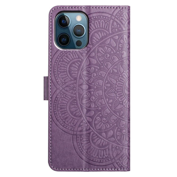 For iPhone 16 Pro Flower Embossed Leather Phone Case