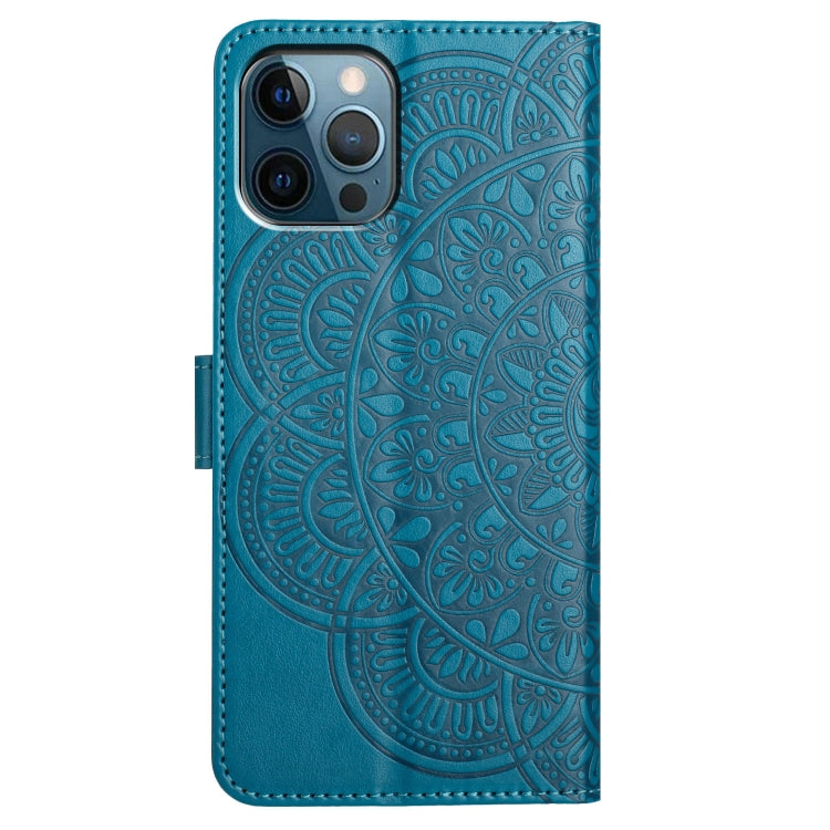 For iPhone 16 Pro Flower Embossed Leather Phone Case