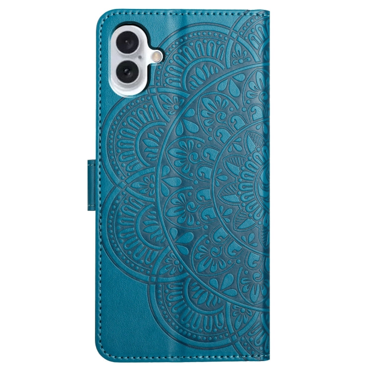 For iPhone 16 Plus Flower Embossed Leather Phone Case