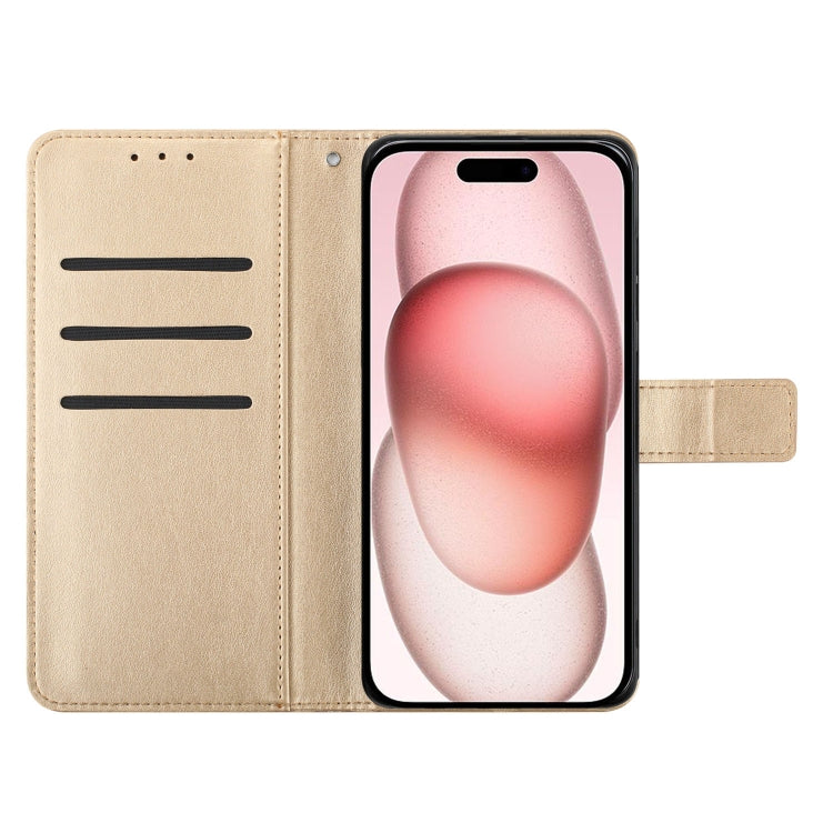 For iPhone 16 Plus Flower Embossed Leather Phone Case