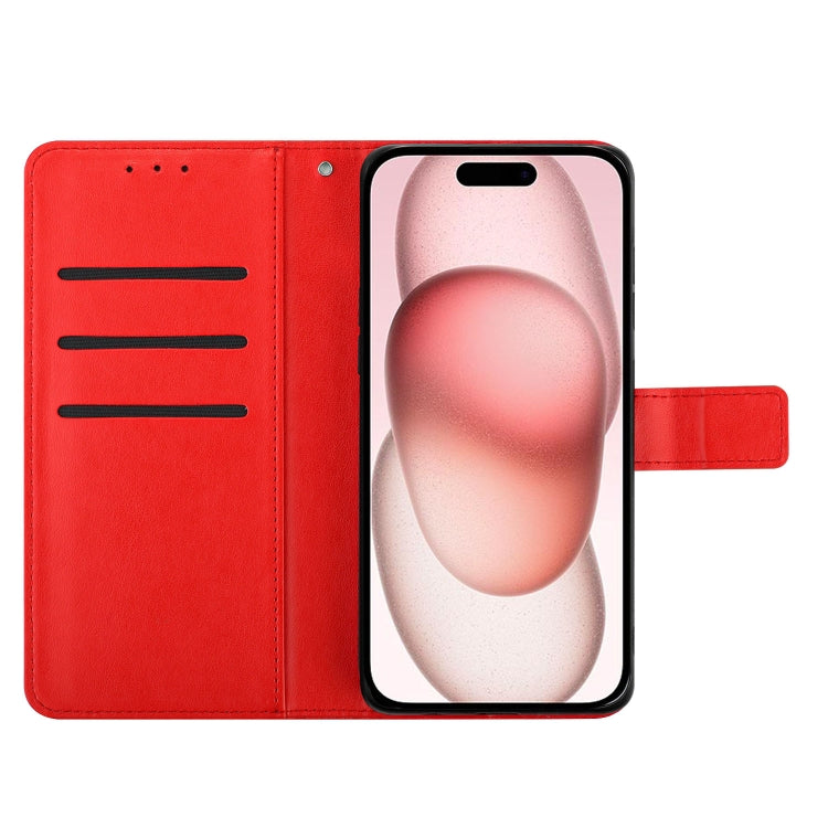 For iPhone 16 Flower Embossed Leather Phone Case