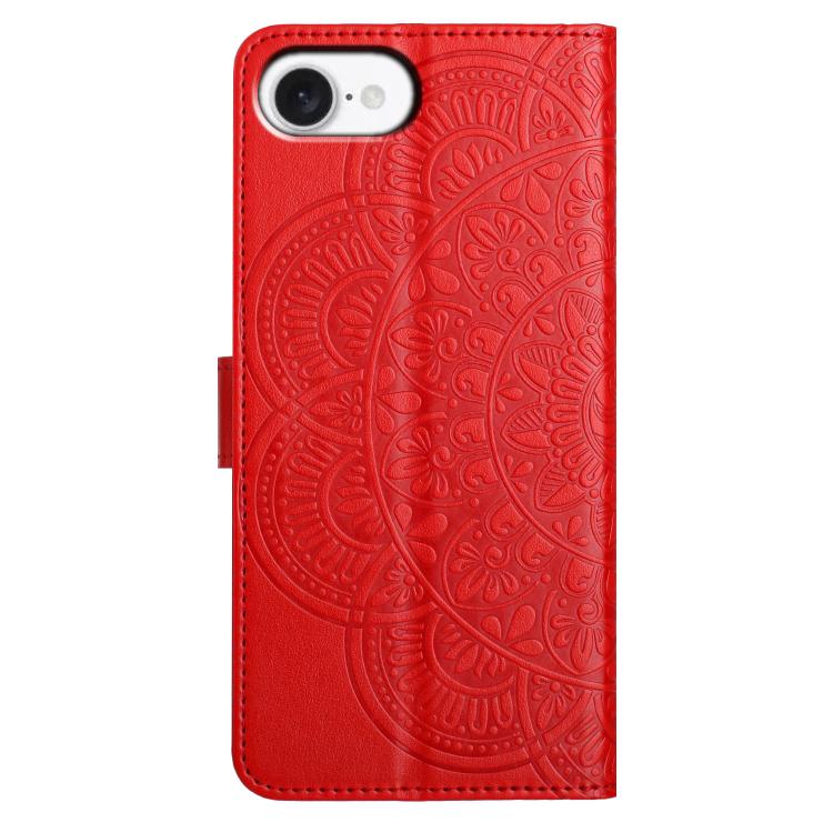 For iPhone 17e / 16e Flower Embossed Leather Phone Case