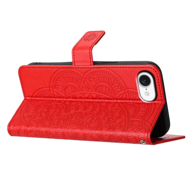 For iPhone 17e / 16e Flower Embossed Leather Phone Case