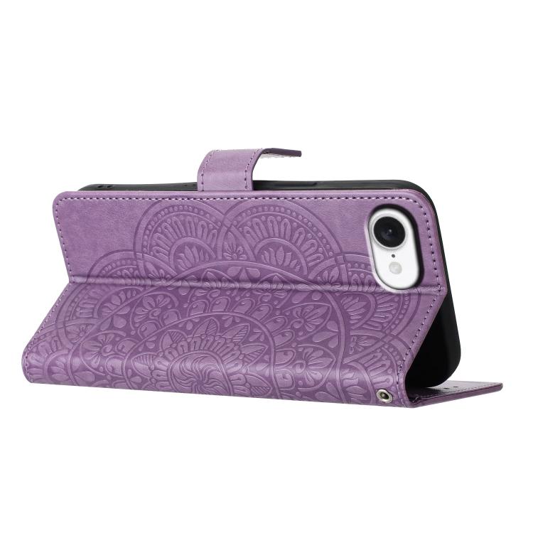 For iPhone 17e / 16e Flower Embossed Leather Phone Case