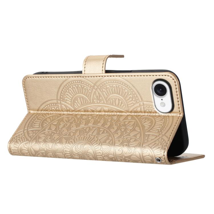 For iPhone 17e / 16e Flower Embossed Leather Phone Case