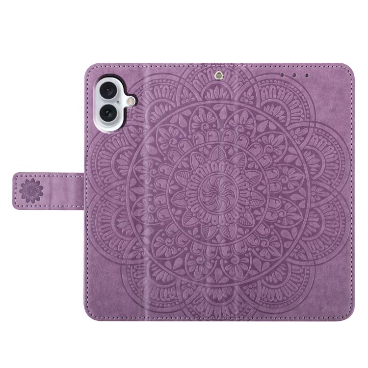 For iPhone 17 Flower Embossed Leather Phone Case