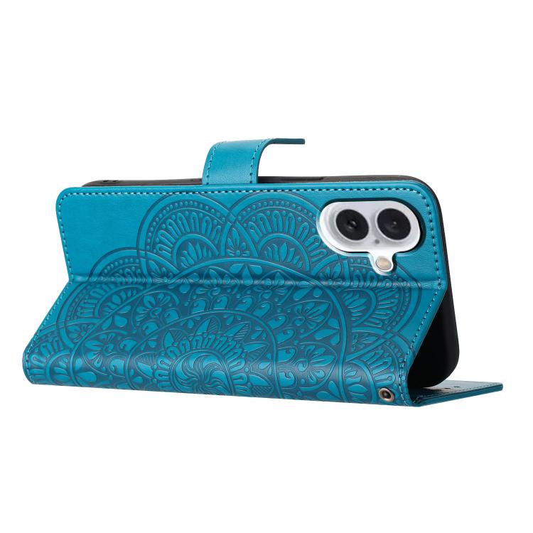 For iPhone 17 Flower Embossed Leather Phone Case