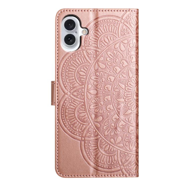 For iPhone 17 Flower Embossed Leather Phone Case