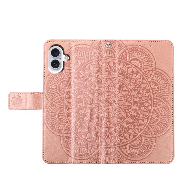 For iPhone 17 Flower Embossed Leather Phone Case