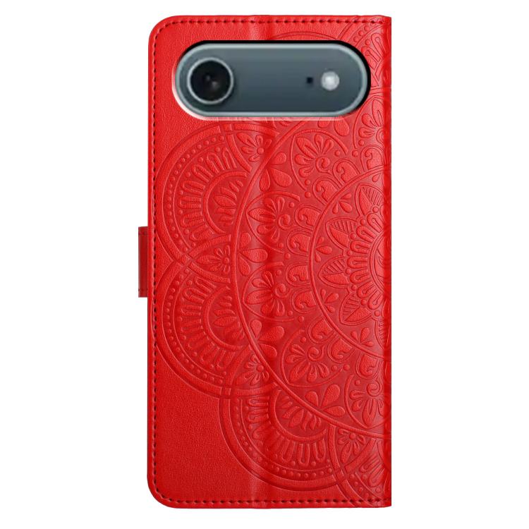For iPhone Air Flower Embossed Leather Phone Case