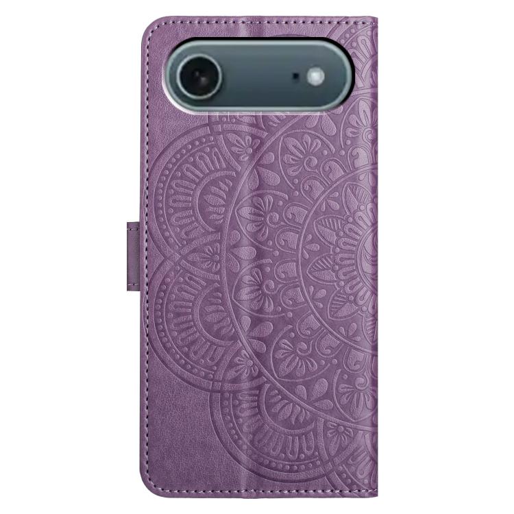 For iPhone Air Flower Embossed Leather Phone Case