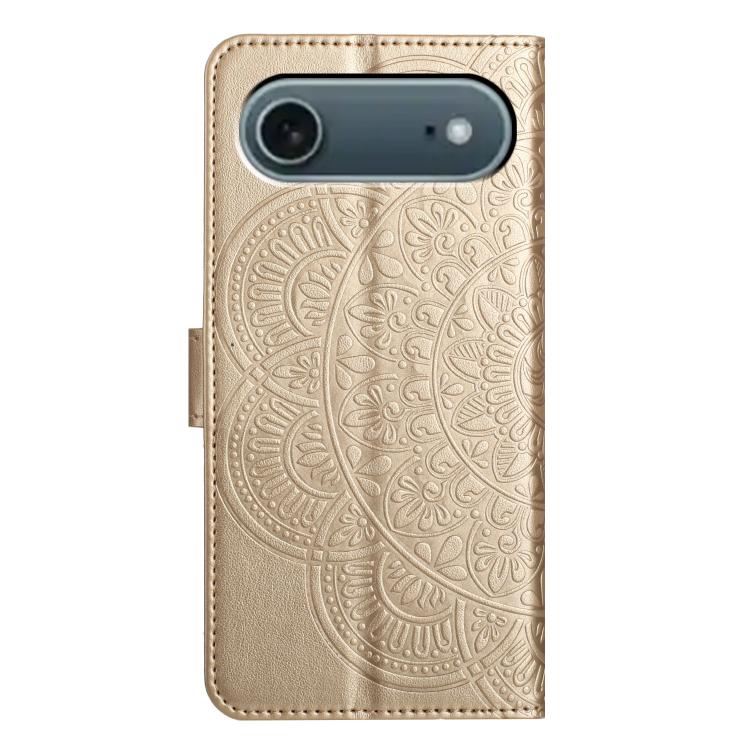 For iPhone Air Flower Embossed Leather Phone Case