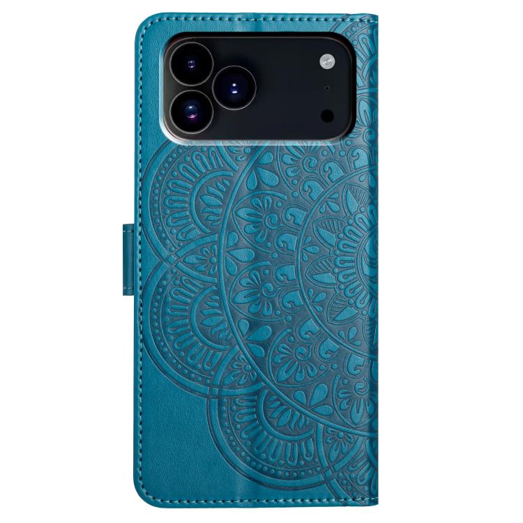 For iPhone 17 Pro Max Flower Embossed Leather Phone Case