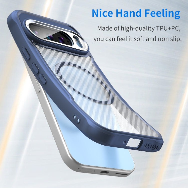 For Google Pixel 9 Pro / 9 Carbon Fiber Texture MagSafe Translucent Phone Case