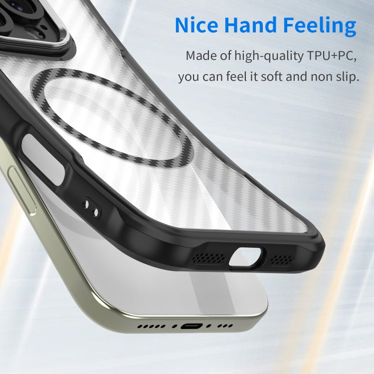 For Google Pixel 9a Carbon Fiber Texture MagSafe Translucent Phone Case