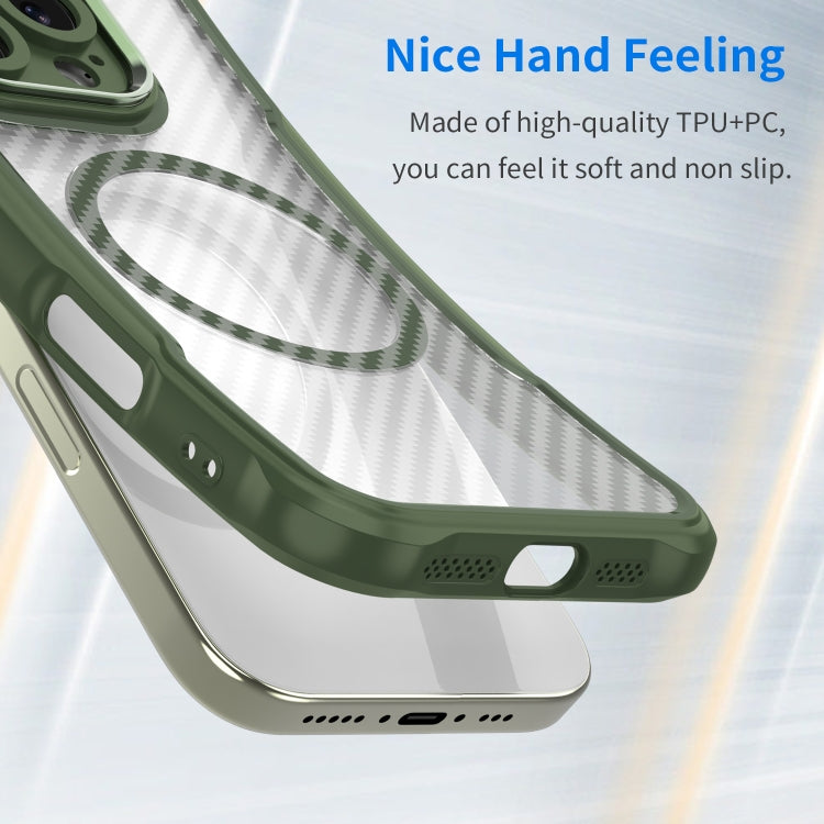 For Google Pixel 9a Carbon Fiber Texture MagSafe Translucent Phone Case