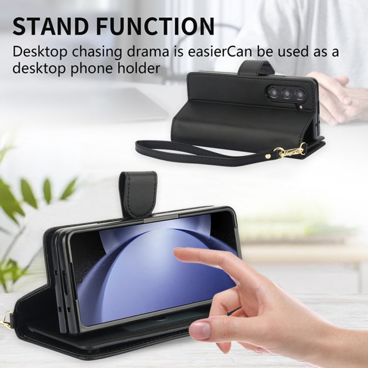 For Samsung Galaxy Z Fold5 Multi-Card Wallet RFID Leather Phone Case