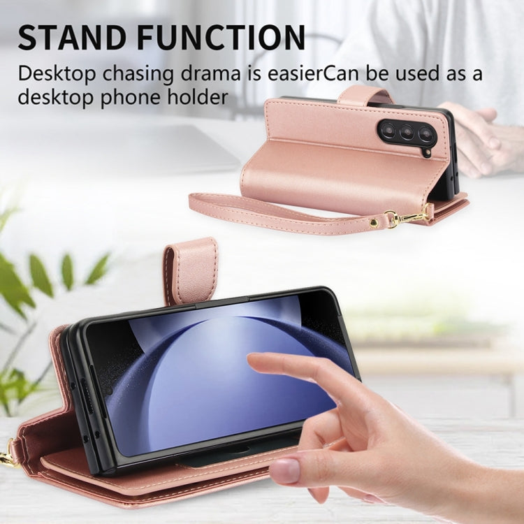 For Samsung Galaxy Z Fold5 Multi-Card Wallet RFID Leather Phone Case