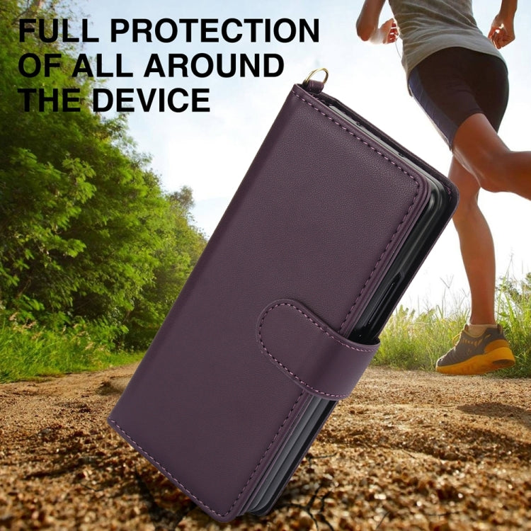 For Samsung Galaxy Z Fold5 Multi-Card Wallet RFID Leather Phone Case