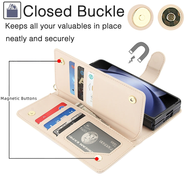 For Samsung Galaxy Z Fold5 Multi-Card Wallet RFID Leather Phone Case