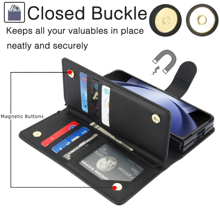 For Samsung Galaxy Z Fold4 Multi-Card Wallet RFID Leather Phone Case