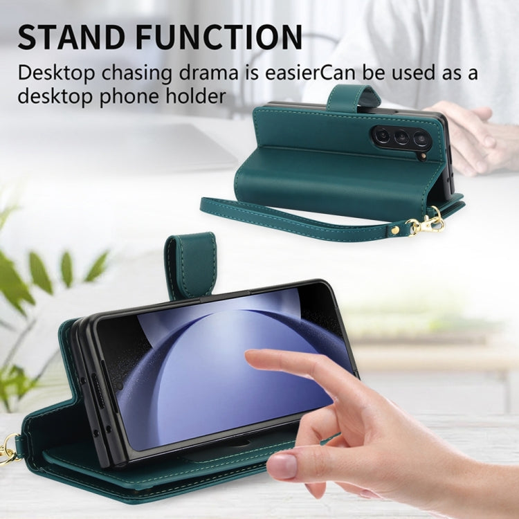 For Samsung Galaxy Z Fold4 Multi-Card Wallet RFID Leather Phone Case
