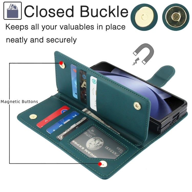 For Samsung Galaxy Z Fold4 Multi-Card Wallet RFID Leather Phone Case