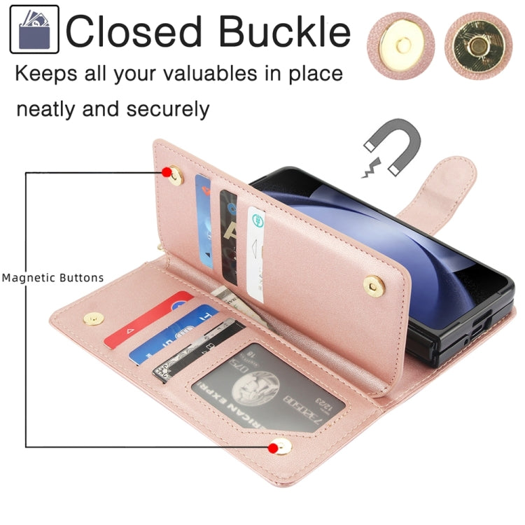 For Samsung Galaxy Z Fold4 Multi-Card Wallet RFID Leather Phone Case
