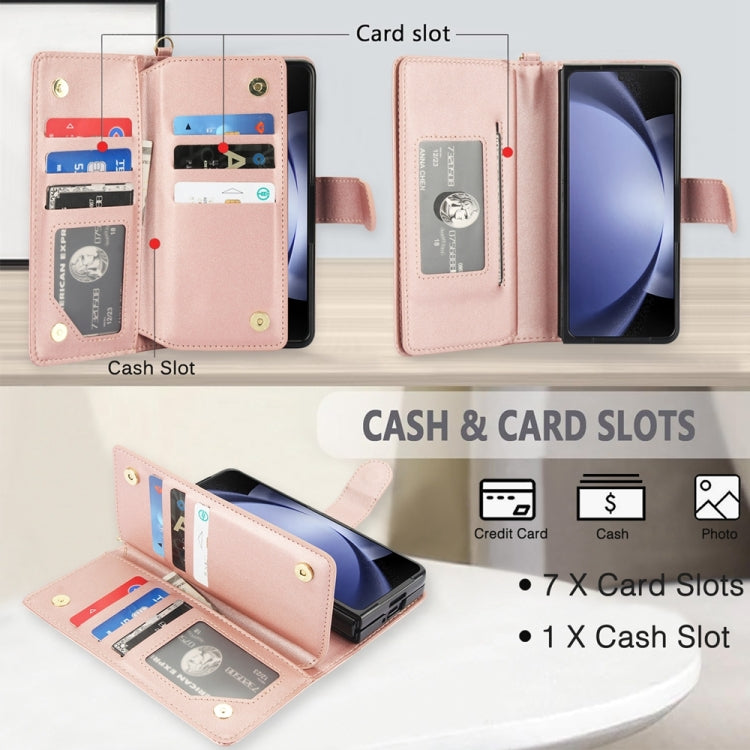 For Samsung Galaxy Z Fold4 Multi-Card Wallet RFID Leather Phone Case