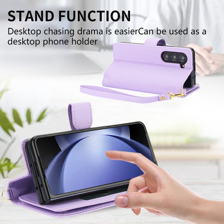 For Samsung Galaxy Z Fold4 Multi-Card Wallet RFID Leather Phone Case