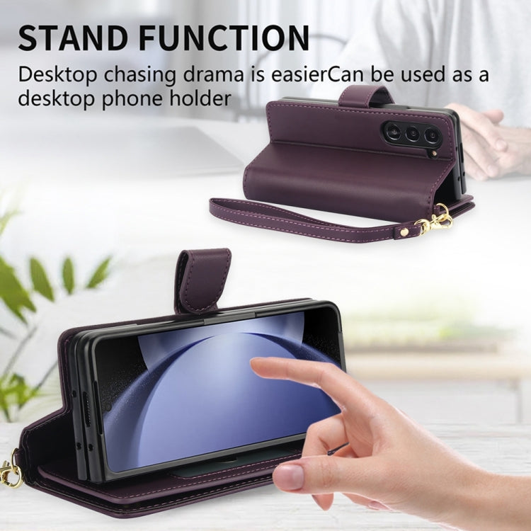 For Samsung Galaxy Z Fold4 Multi-Card Wallet RFID Leather Phone Case