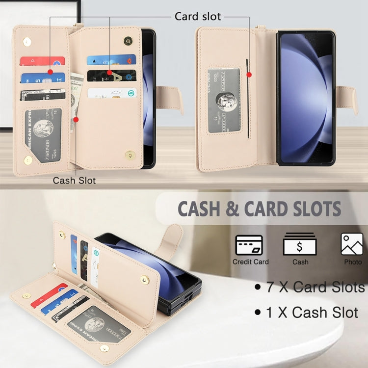 For Samsung Galaxy Z Fold4 Multi-Card Wallet RFID Leather Phone Case