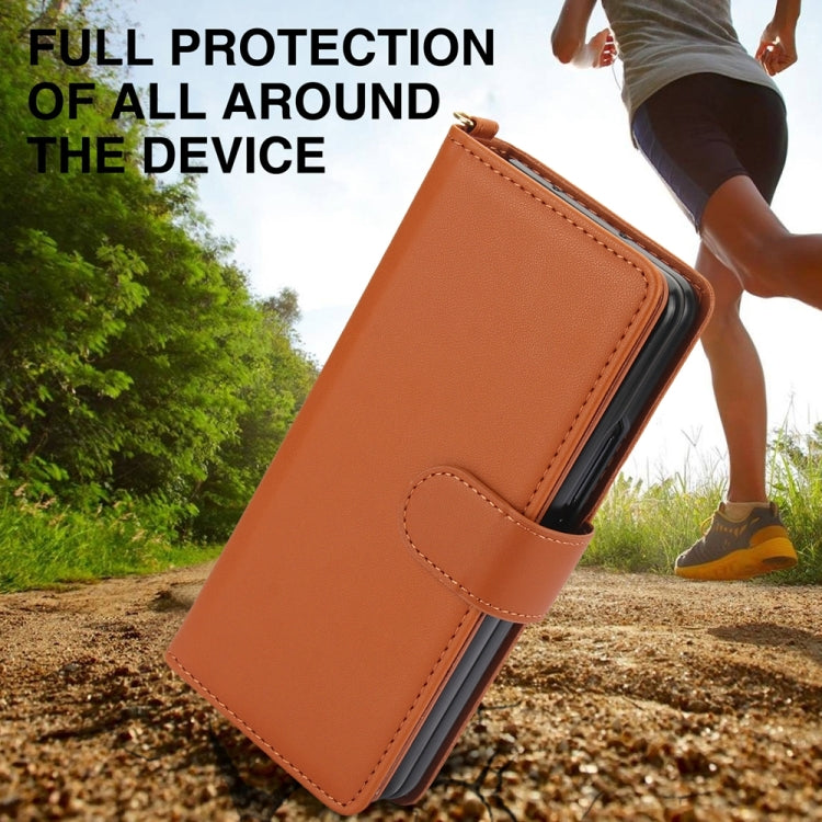 For Samsung Galaxy Z Fold4 Multi-Card Wallet RFID Leather Phone Case
