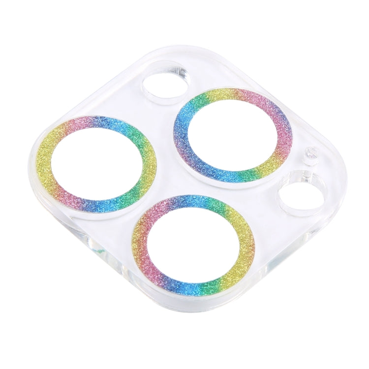 For iPhone 16 Pro / 16 Pro Max Glitter Ring Tempered Glass Camera Lens Film