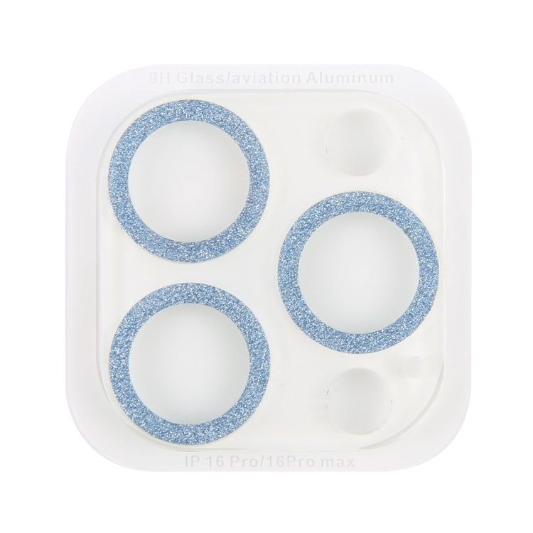 For iPhone 16 Pro / 16 Pro Max Glitter Ring Tempered Glass Camera Lens Film