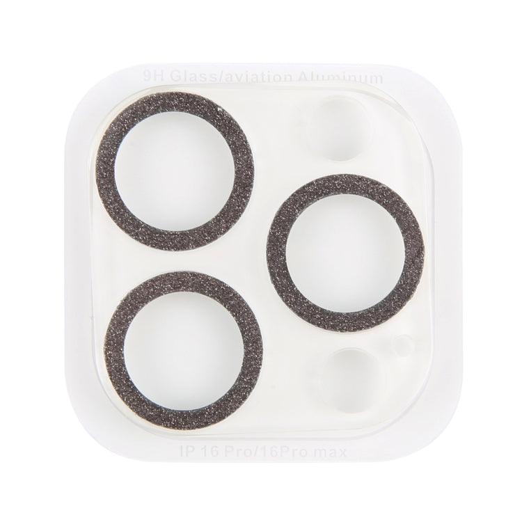 For iPhone 16 Pro / 16 Pro Max Glitter Ring Tempered Glass Camera Lens Film