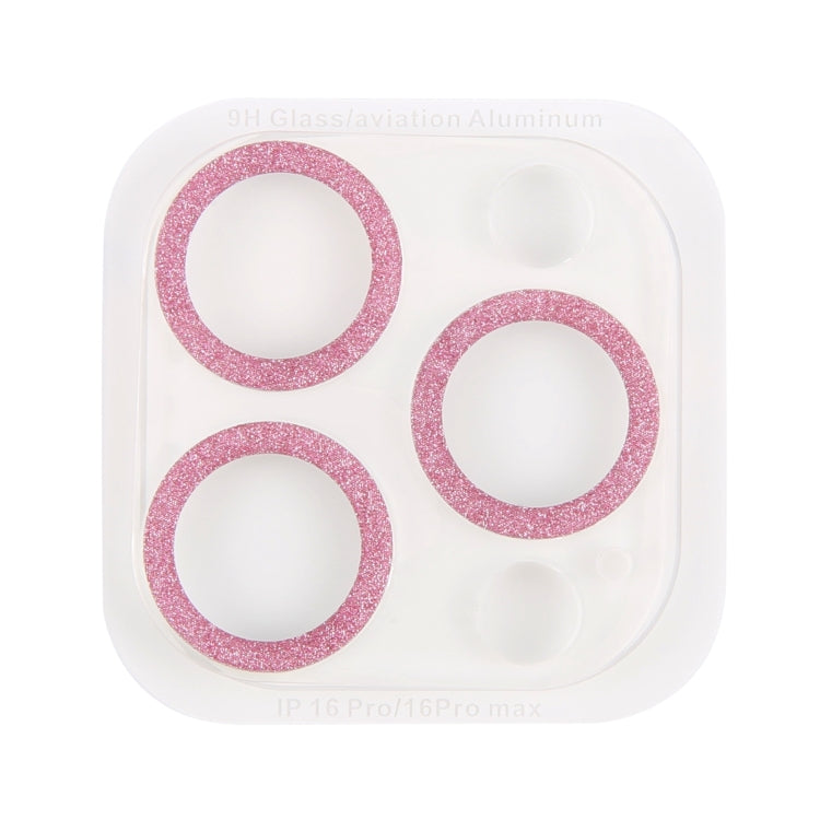 For iPhone 16 Pro / 16 Pro Max Glitter Ring Tempered Glass Camera Lens Film