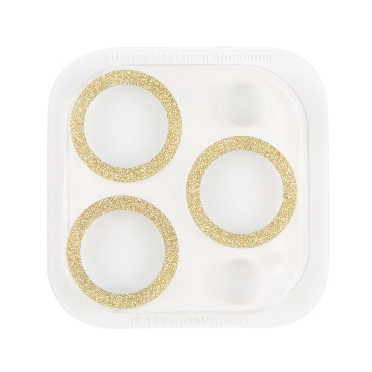 For iPhone 16 Pro / 16 Pro Max Glitter Ring Tempered Glass Camera Lens Film