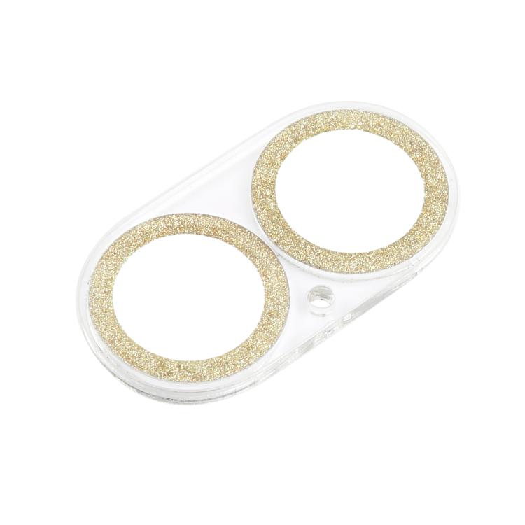 For iPhone 17 Glitter Ring Tempered Glass Camera Lens Film